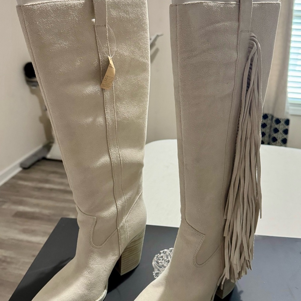 Vince Camuto Cream Over the Knee Boots